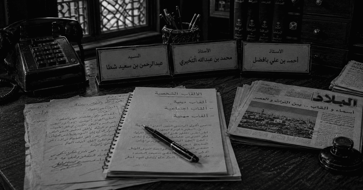 خواطر: حول الالقاب والصفات (3/3)